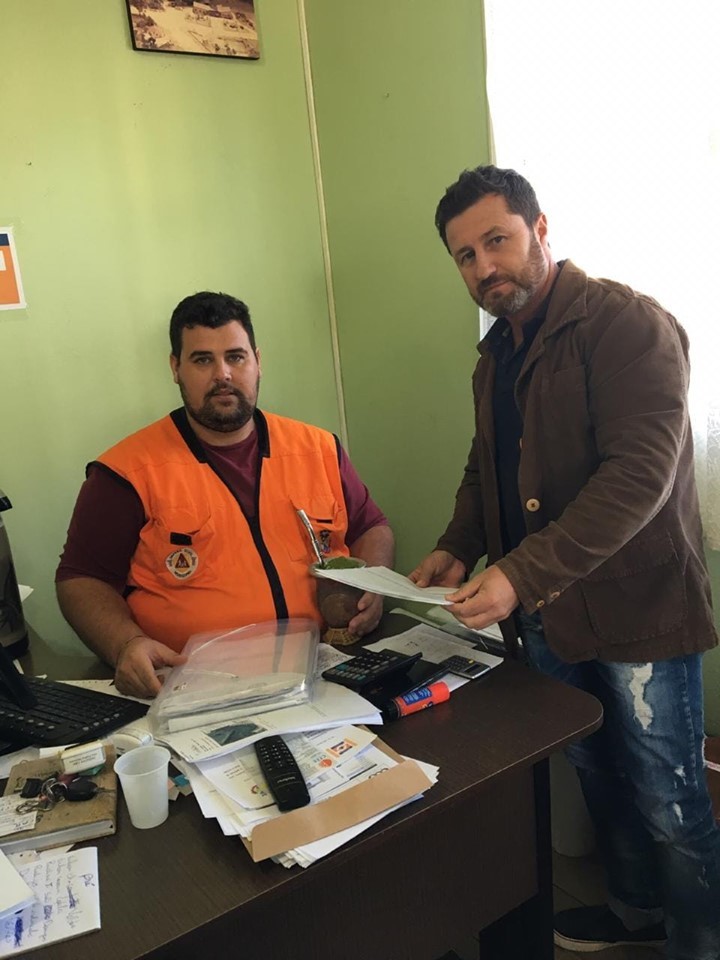 No departamento da Defesa Civil acompanhando o trabalho de prevenção, abertura de poços, açudes e limpeza dos mesmos nas nossas colônias.